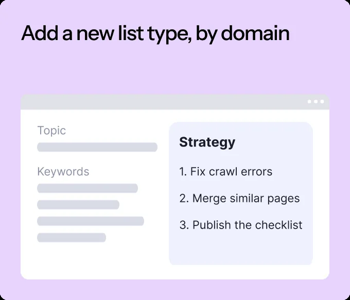 Add a new list type, by domain