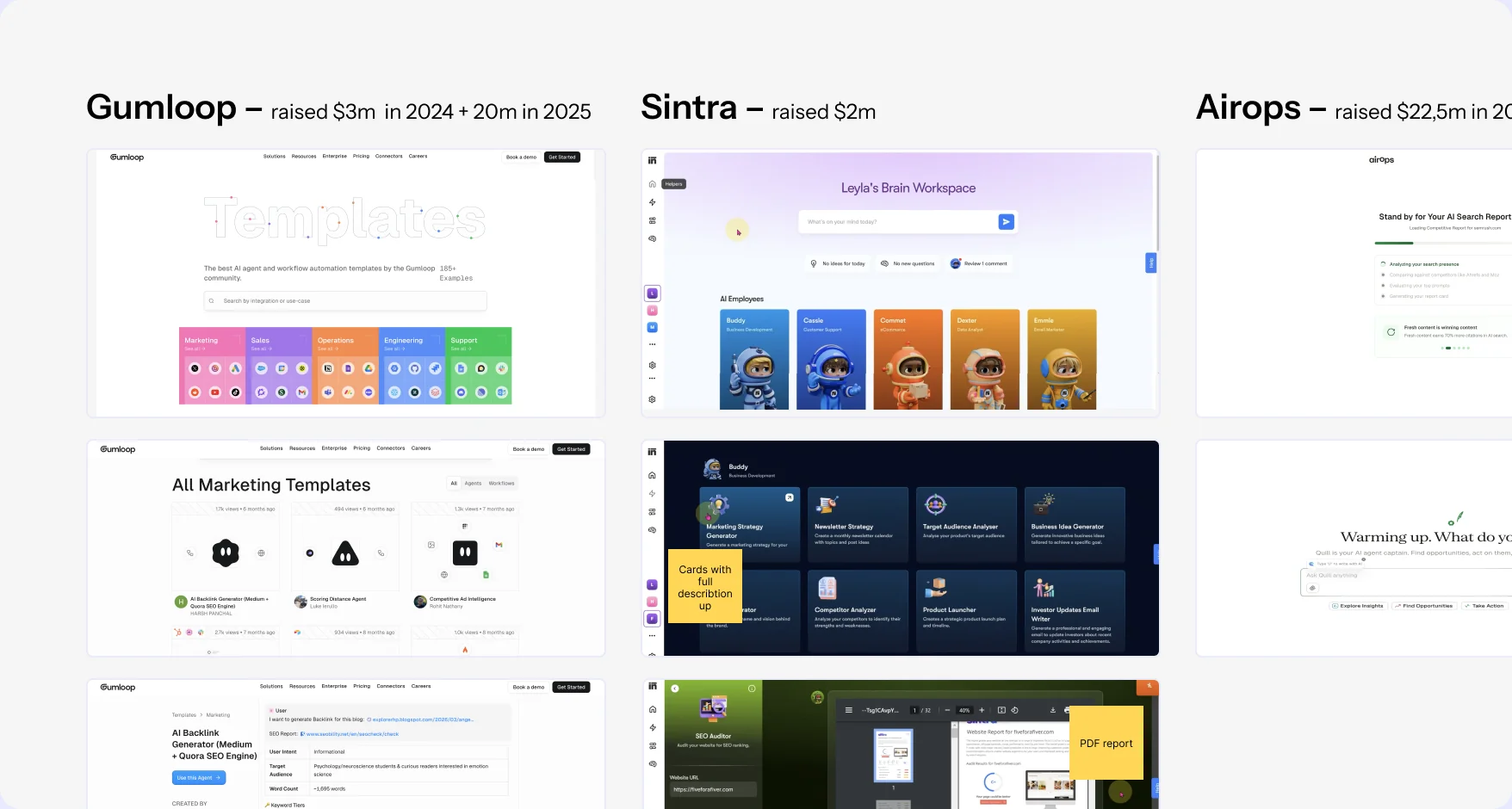 AI workflow builders: Gumloop, Sintra, AirOps